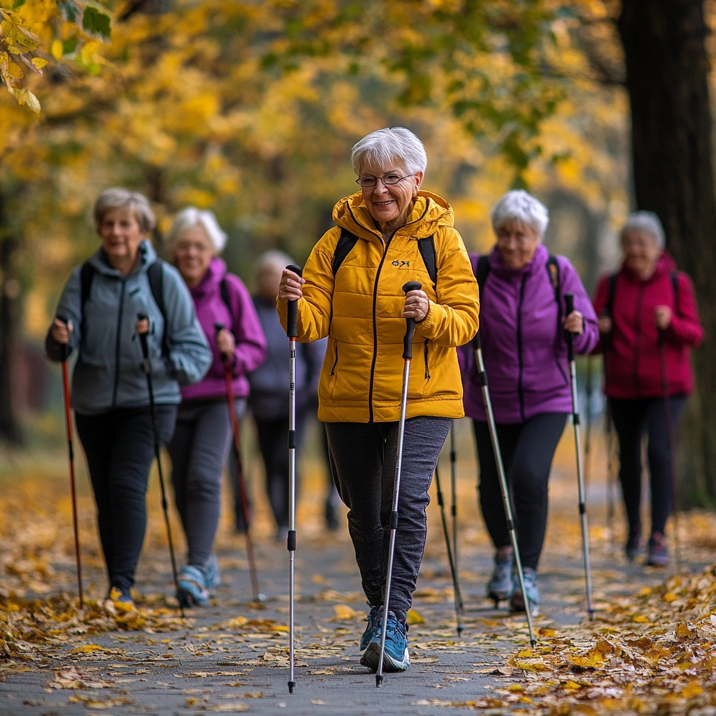 Скандинавська ходьба в парку